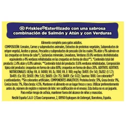 Friskies Purina Sterilized Pienso para gatos con salmón, atún y verduras