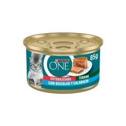 Purina ONE Esterilizado Bacalao y Calabacín lata para gatos Sale