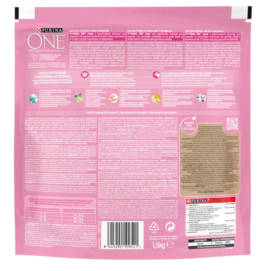 Purina One Junior Bifensis Pollo pienso para gatos New