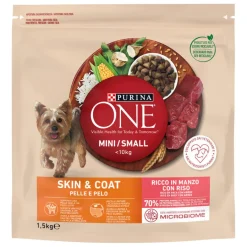 Purina One Mini Piel y Pelaje de Buey y Arroz pienso para perros