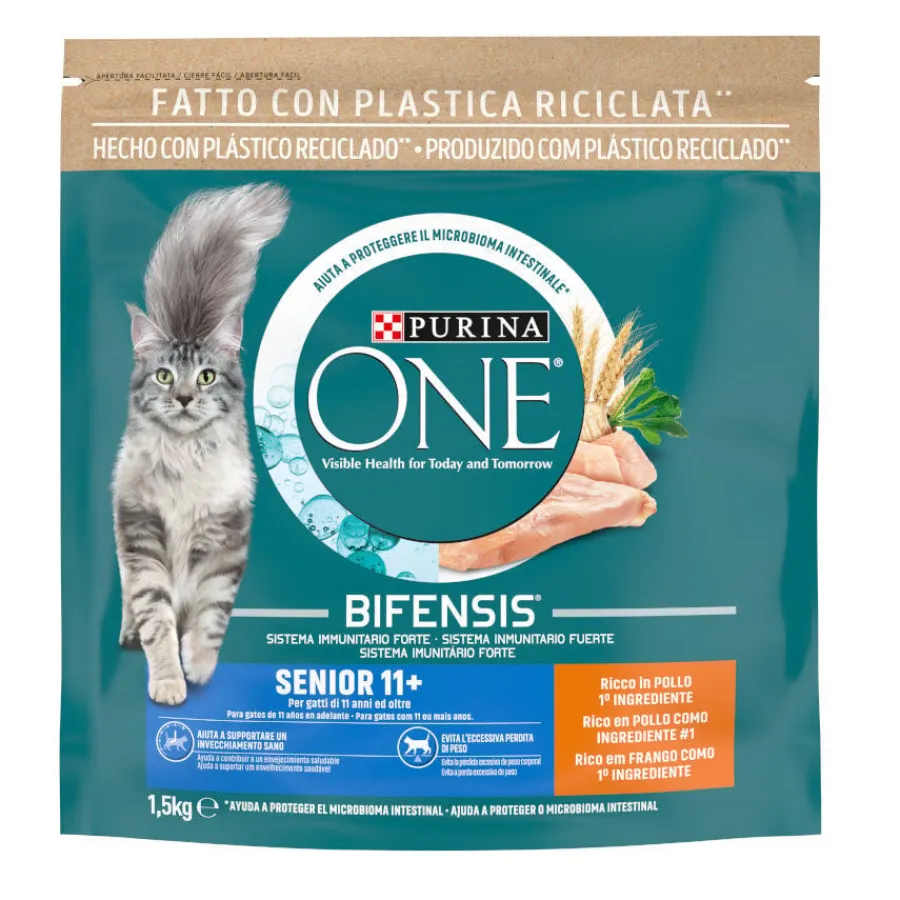 Purina One Senior 11+ Bifensis Pollo pienso para gatos Discount