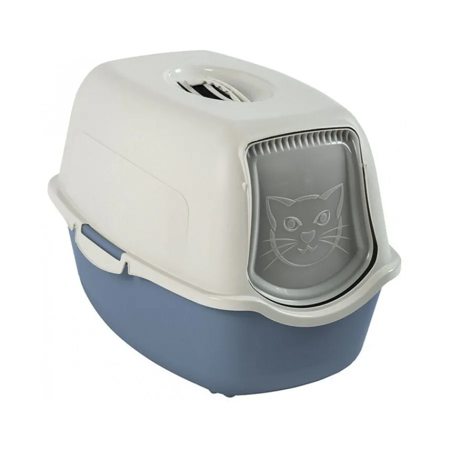 Rotho Eco Bailey Arenero Blanco y Azul para gatos
