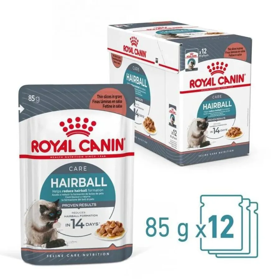Royal Canin Hairball sobre en salsa para gatos Hot
