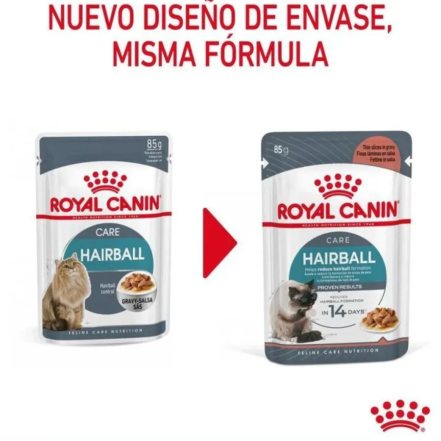 Royal Canin Hairball sobre en salsa para gatos Hot