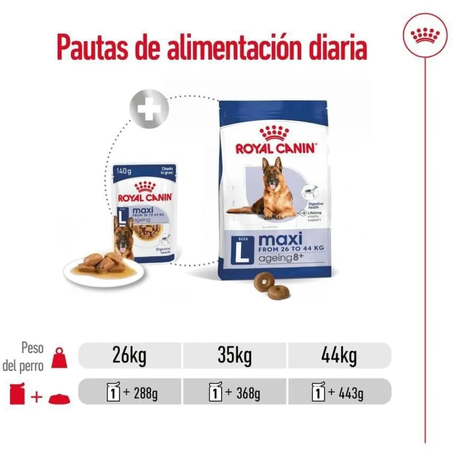 Royal Canin Maxi Ageing sobre en salsa para perros Outlet