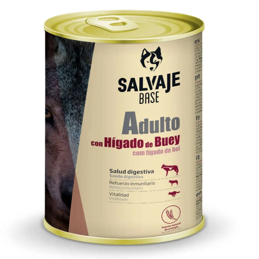 Salvaje Base Hígado de buey Lata para perros Outlet