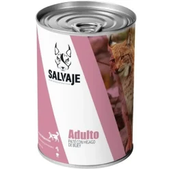 Salvaje Original Adulto Hígado de Buey en Paté lata para gatos New