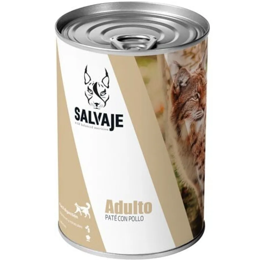 Salvaje Original Adulto Pollo en paté lata para gatos Clearance