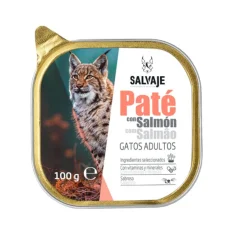 Salvaje Original Adulto Salmón Paté en tarrina para gatos Best