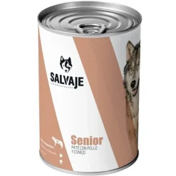 Salvaje Senior Pollo y Conejo en paté lata para perros New