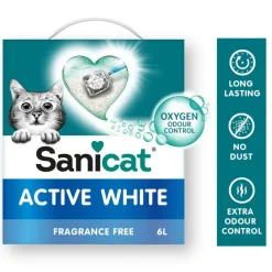 Sanicat Clumping White Arena Blanca Aglomerante sin perfume para gatos Hot