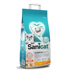 Sanicat Clumping White Duo Arena Aglomerante para gatos New