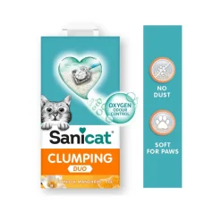 Sanicat Clumping White Duo Arena Aglomerante para gatos New