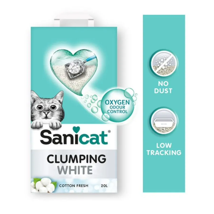 Sanicat Cotton Fresh Arena Blanca Aglomerante para gatos Clearance