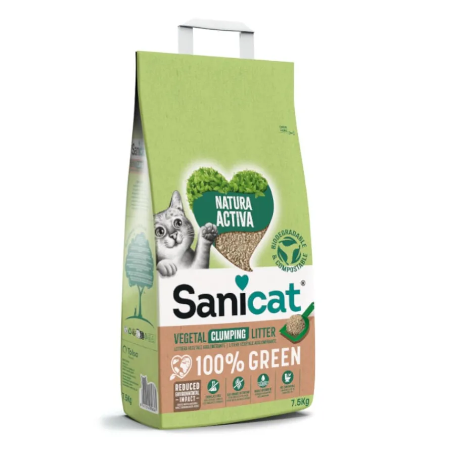 Sanicat Natura Activa 100% Green Arena Vegetal para gatos Online