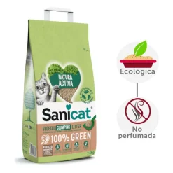 Sanicat Natura Activa 100% Green Arena Vegetal para gatos Online