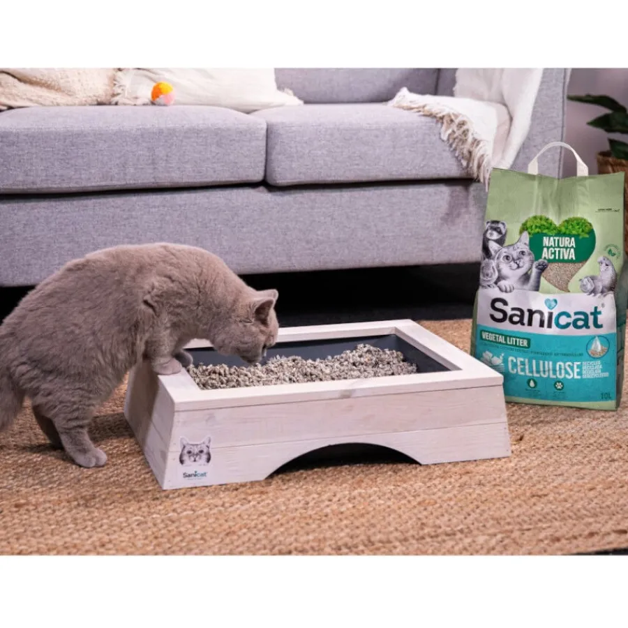 Sanicat Recycled Cellulose Lecho Natural para gatos Hot