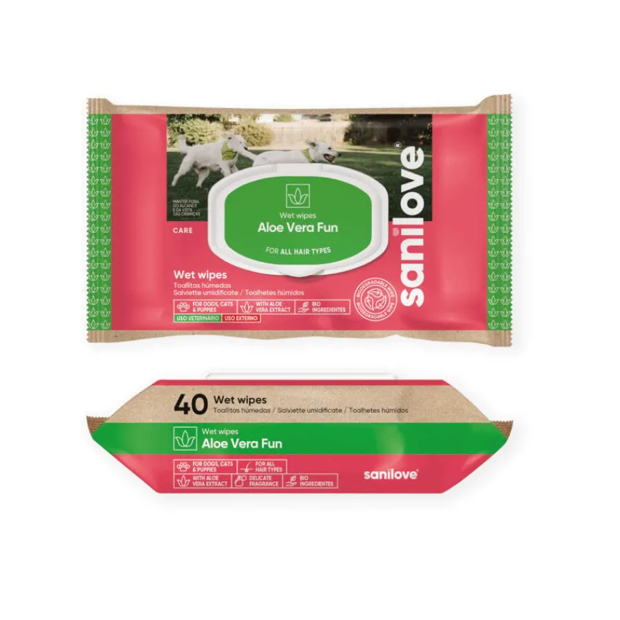 Sanilove Toallitas Húmedas Higiénicas Aloe Vera para perros Online