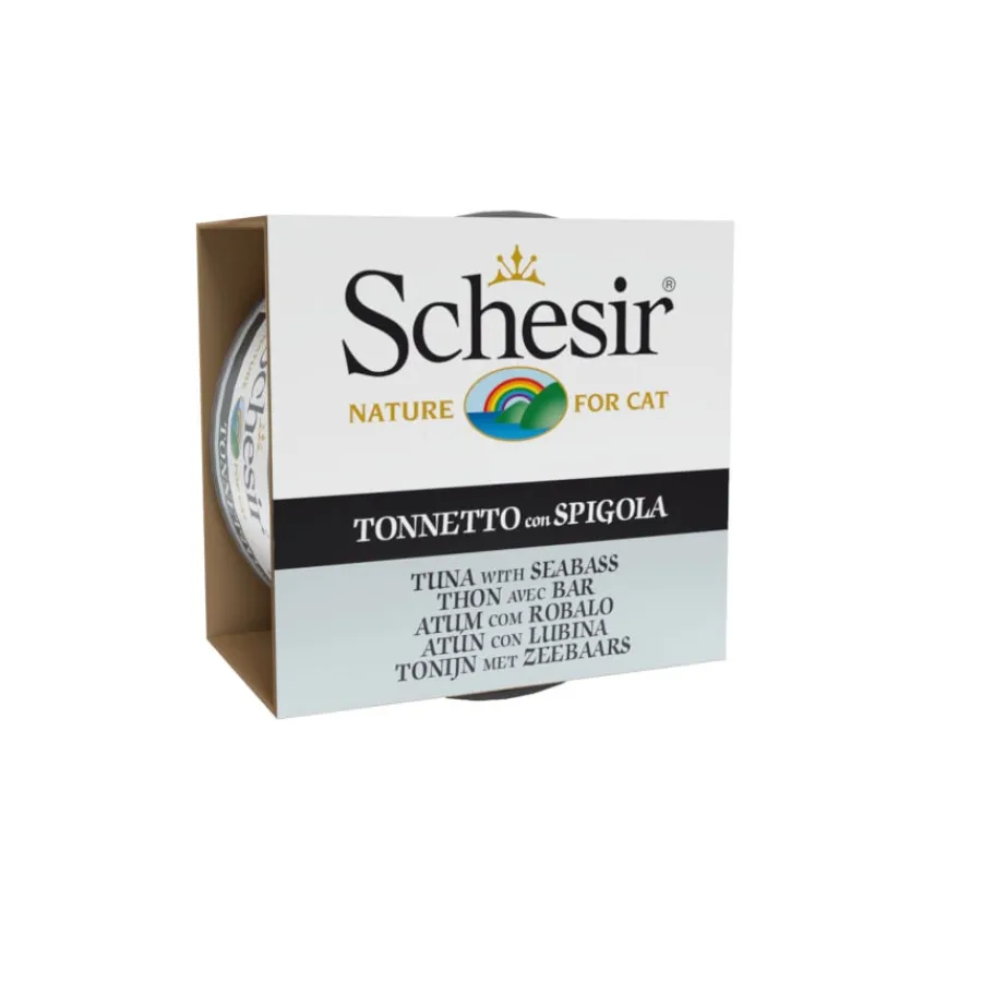 Schesir Adult Atún con Lubina lata para gatos Discount