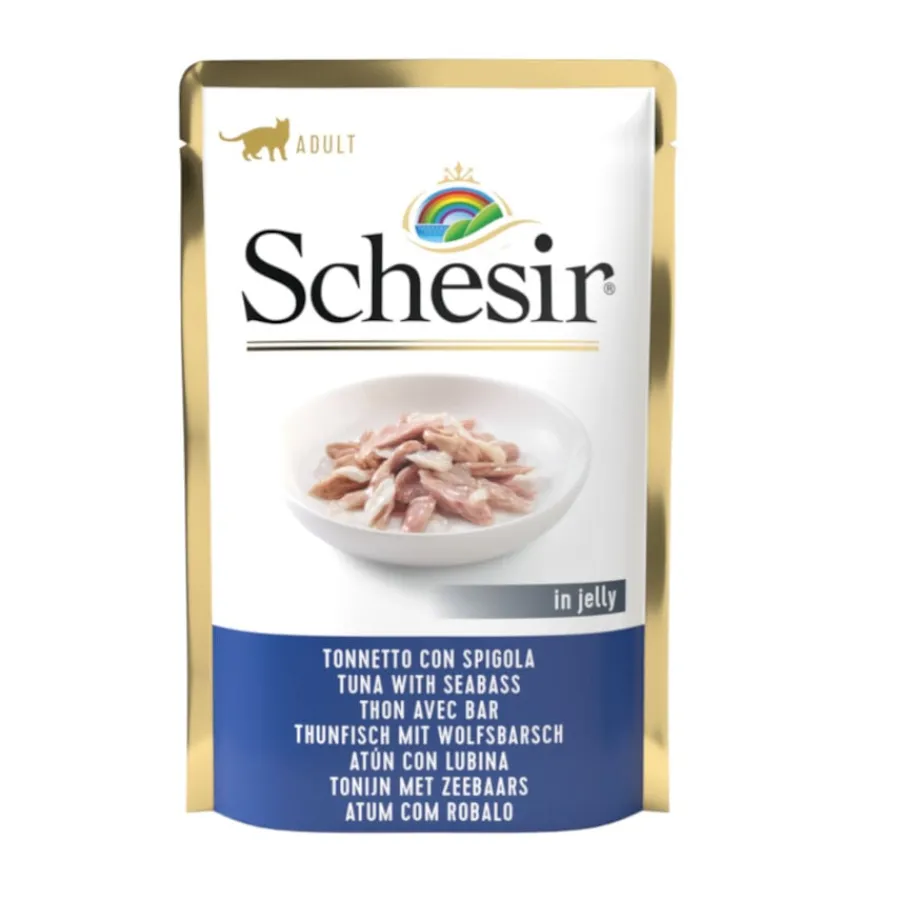 Schesir Adult atún con lubina sobre para gatos Discount