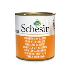 Schesir Adult atún con zanahorias lata para perros New