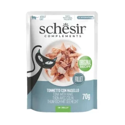 Schesir Atún con Merluza en Gelatina sobre para gatos Online