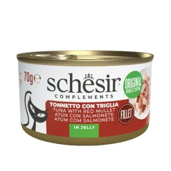 Schesir Atún con Salmonete en Gelatina lata para gatos Sale