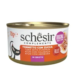 Schesir Filetes de Atún con Calabaza en Caldo lata para gatos Online