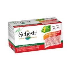 Schesir Filetes de Pollo con Buey en Gelatina lata para perros Sale