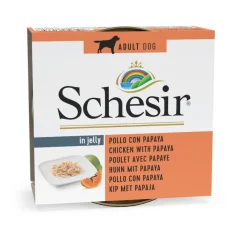 Schesir Pollo y Papaya en Gelatina lata para perros Hot