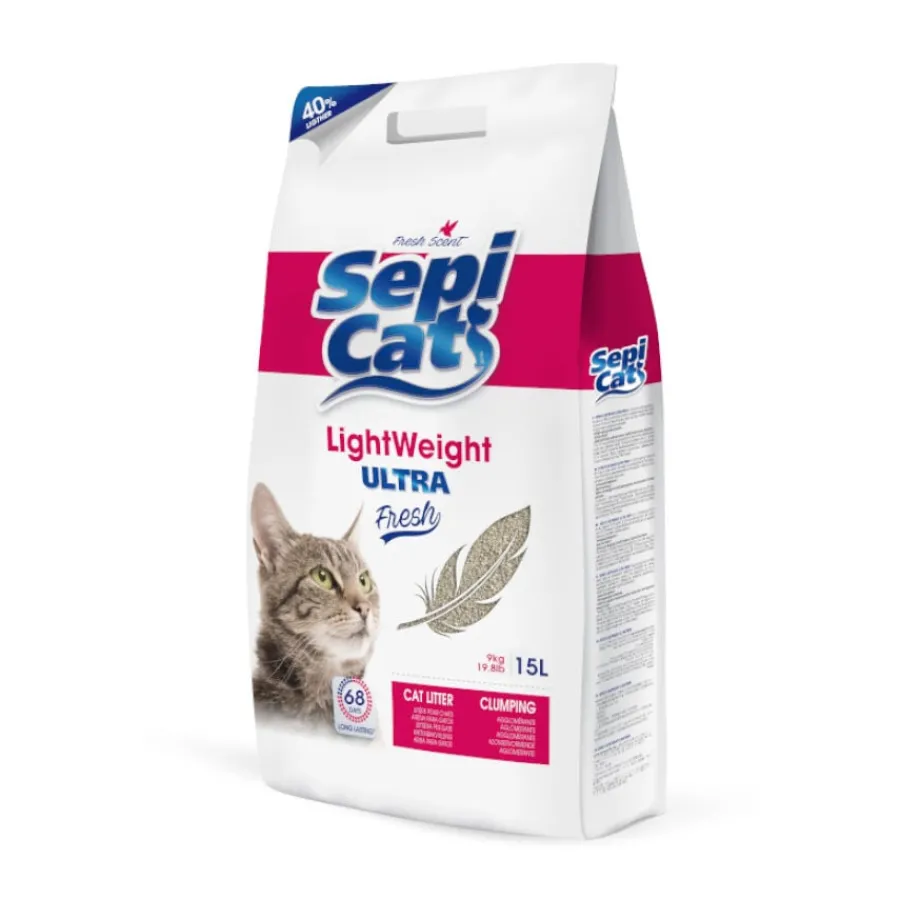 Sepicat LightWeight Ultra Fresh arena aglomerante ligera para gatos Hot