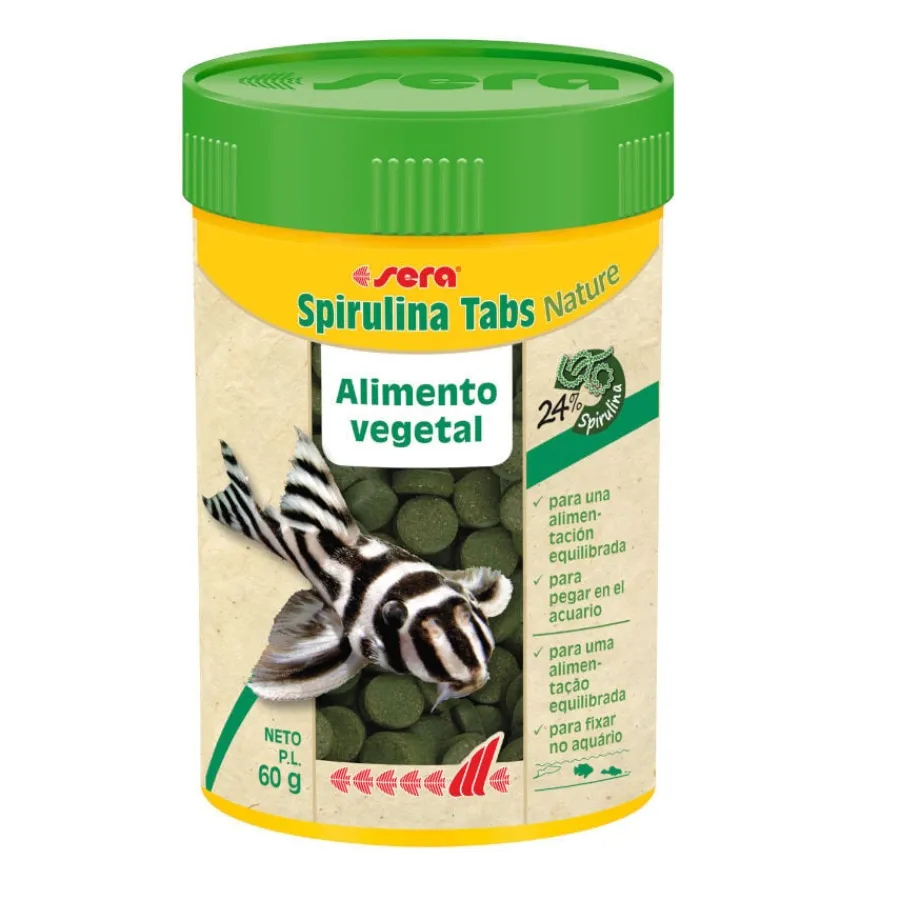 Sera Spirulina Tabs Nature Alimento Vegetal para peces Online