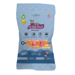 Mediterranean Natural Serrano Bocaditos Anti Hairball de Salmón y Atún para gatos Clearance