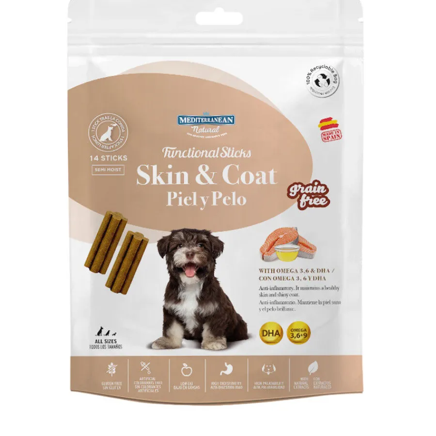 Mediterranean Natural Serrano Palitos Functional Skin & Coat para perros