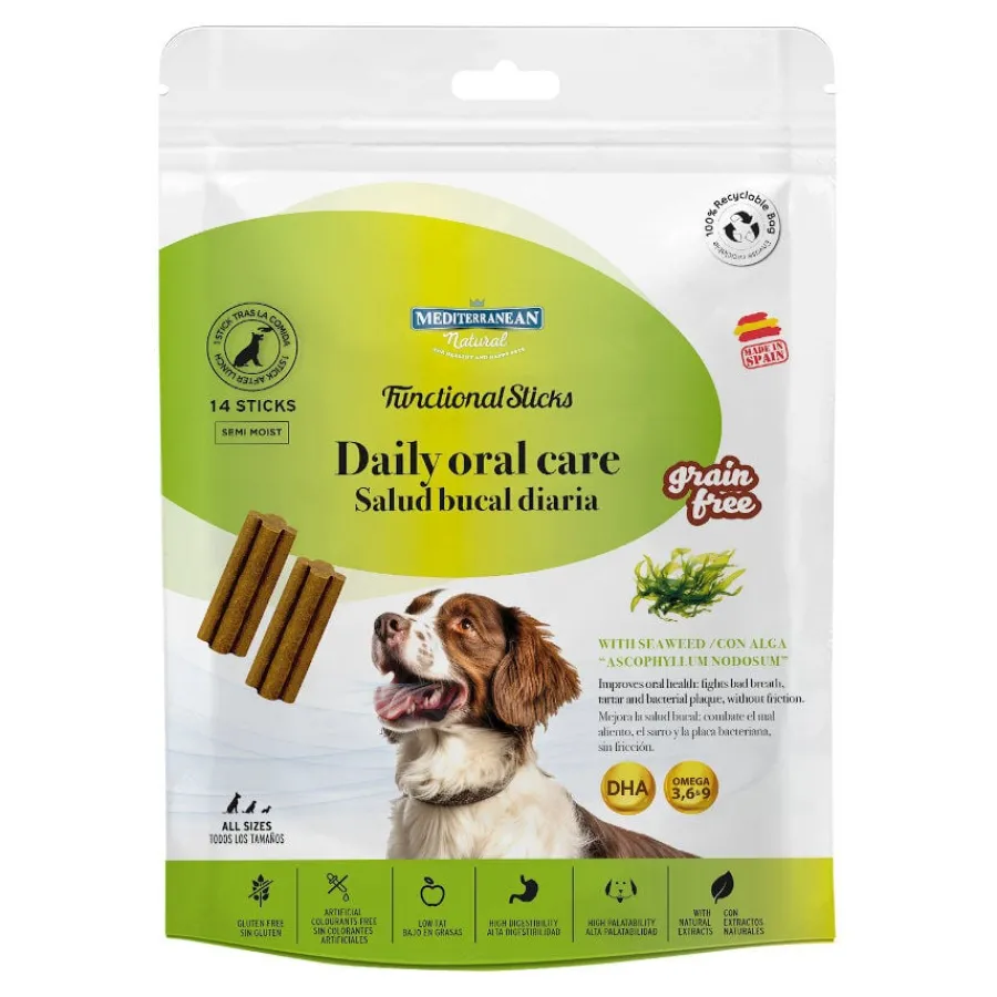 Mediterranean Natural Serrano Palitos Functional Daily Oral Care para perros Discount