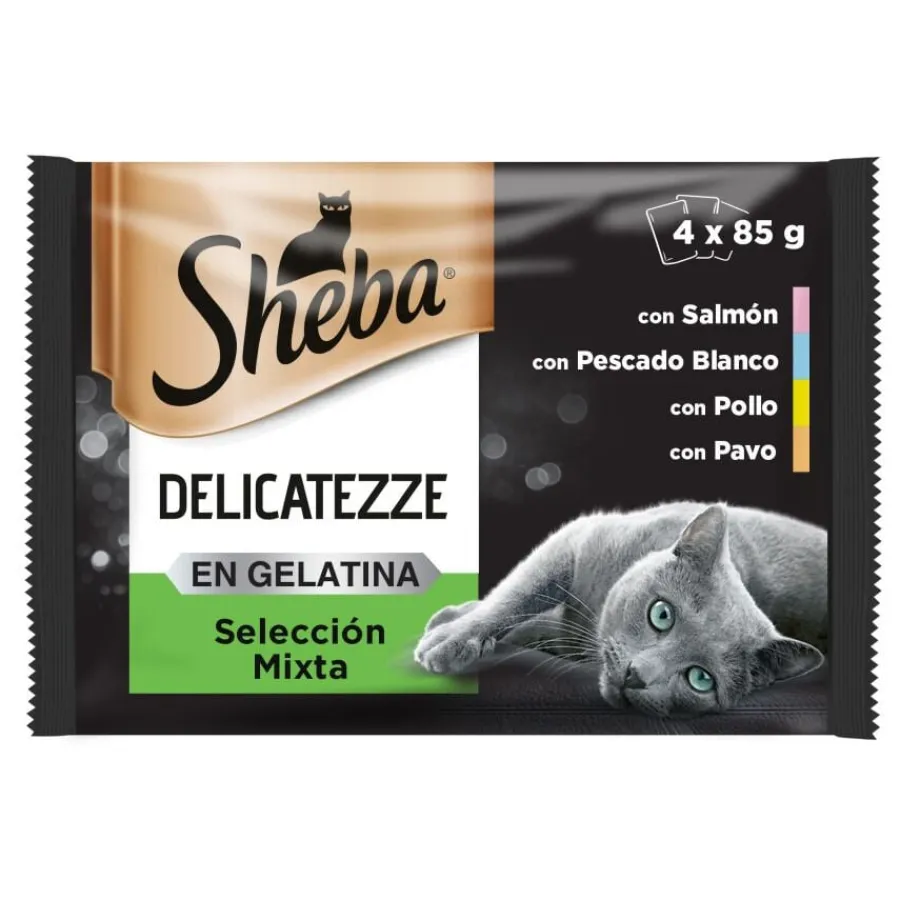 Sheba Delicatezze Selección Mixta Gelatina en Bolsita para Gatos - Multipack