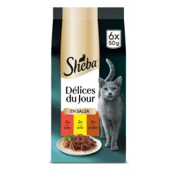 Sheba Délices du Jour en Salsa de ternera, pollo y cordero alimento húmedo para gatos Hot