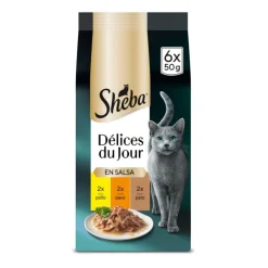 Sheba Délices du Jour en Salsa de pollo, pavo y pato alimento húmedo para gatos
