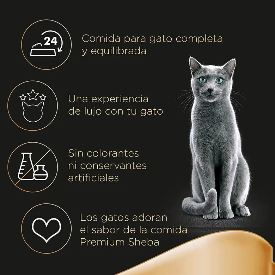Sheba Délices du Jour en Salsa de atún, Bacalao y Pescado Blanco alimento húmedo para gatos