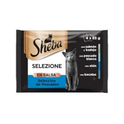 Sheba Selezione Pescados Salsa en Bolsita para Gatos - Multipack New