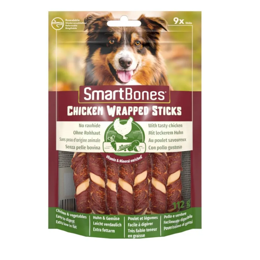 SmartBones Barritas Wrapped Sticks Pollo Mini para perros Hot