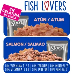 Start Cat Carne con Pollo y Pescado en Gelatina sobre para gatos Sale
