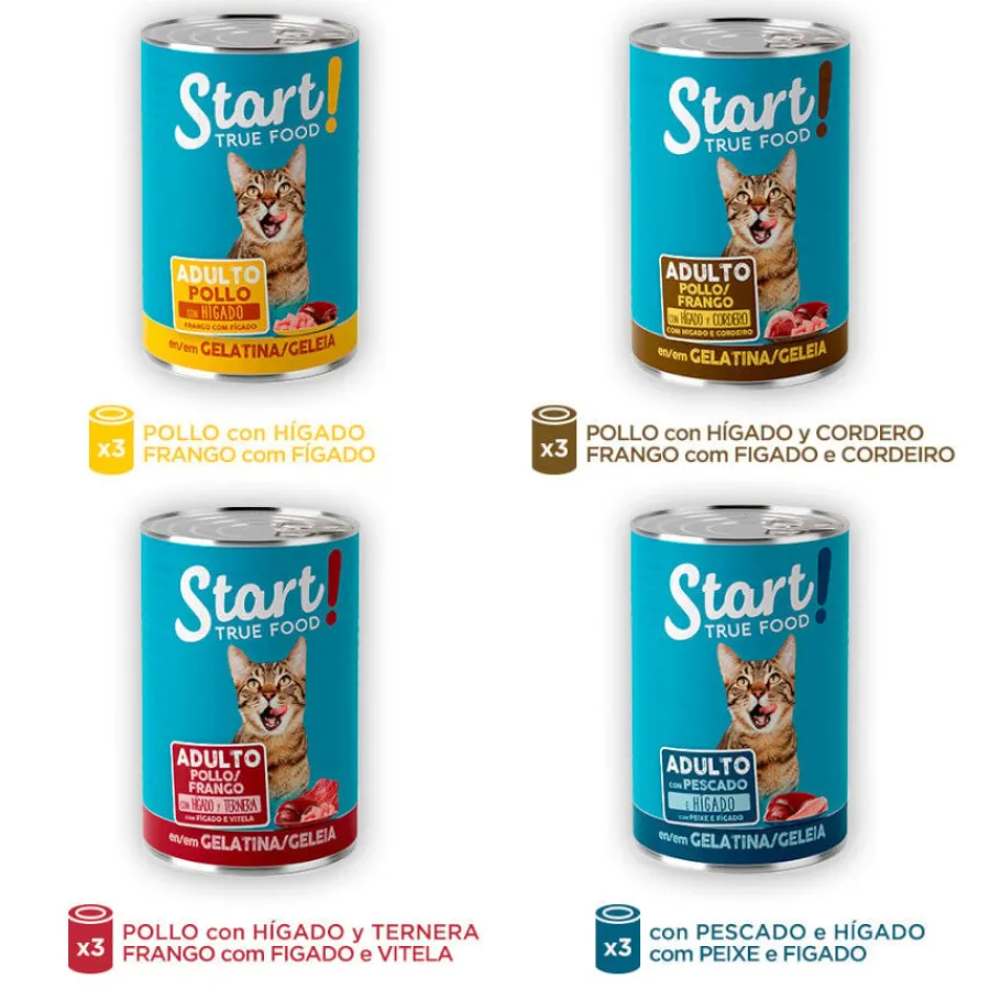 Start Multipack de Carne y Pescado en Gelatina para Gatos
