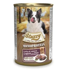 Stuzzy Monoprotein Jabalí y Moras lata para perros Hot