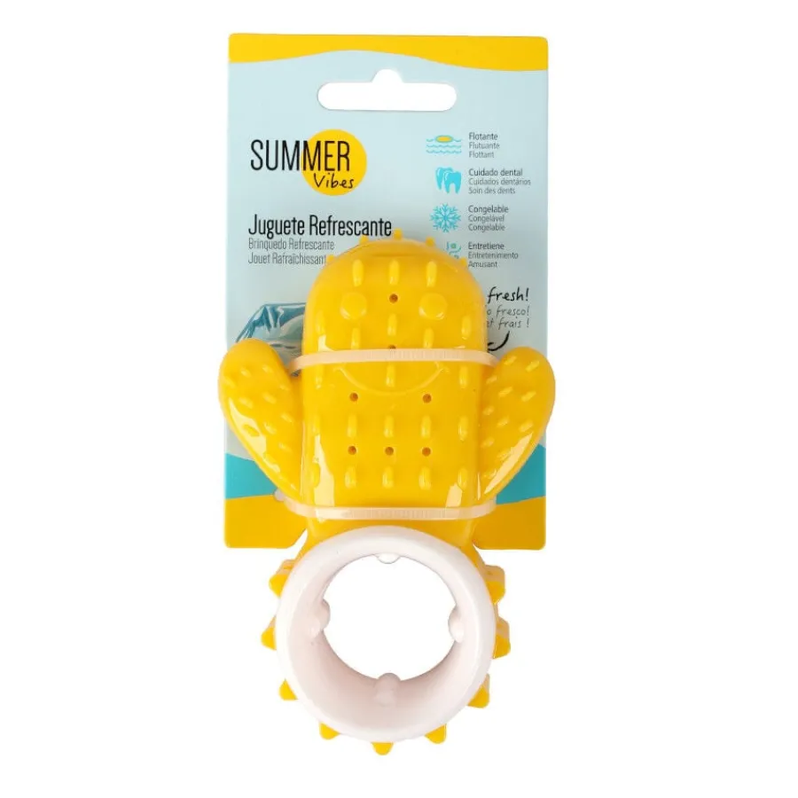 Summer Vibes Mordedor frío cactus amarillo para cachorros