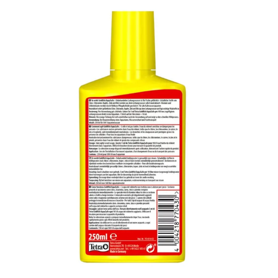 Tetra Goldfish AquaSafe Acondicionador de Agua para acuarios Hot