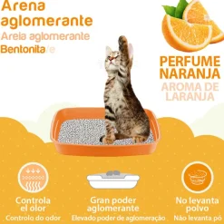 TK-Pet Arena Aglomerante de Bentonita Natural con perfume de Naranja para gatos Hot