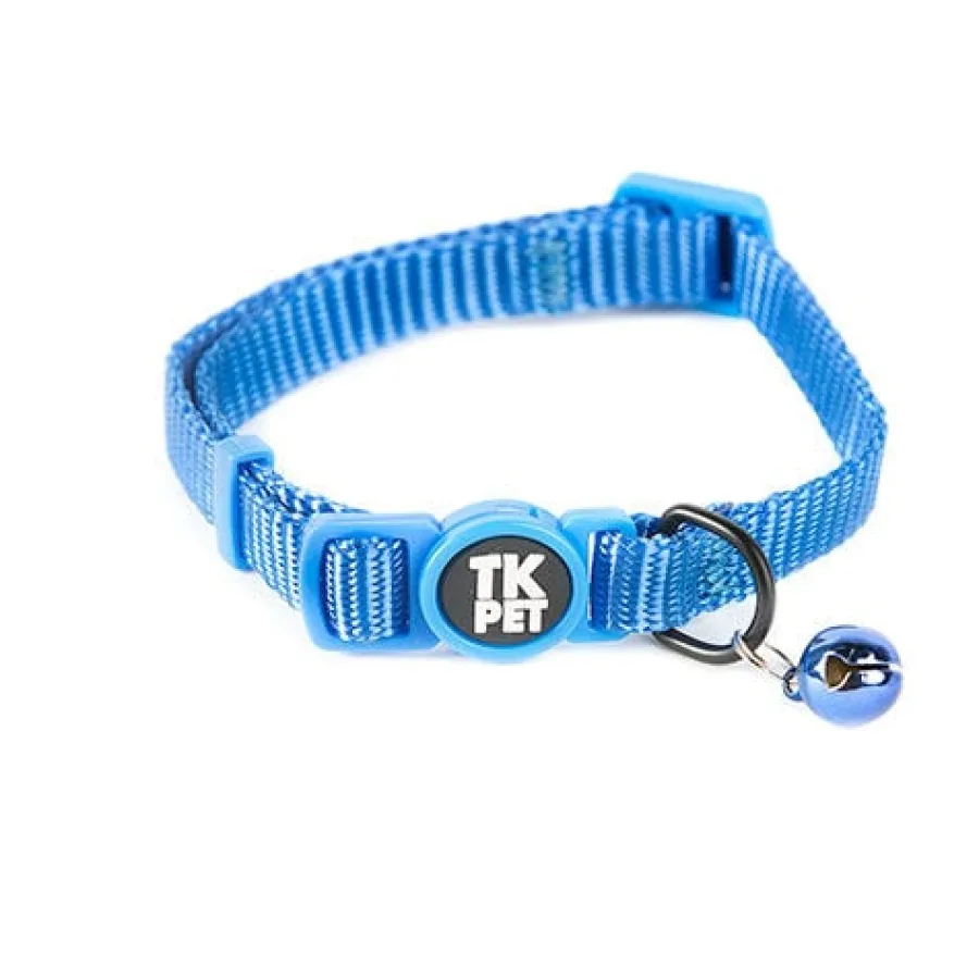 TK-Pet Classic Collar Nylon con Cascabel Azul para gatos Best