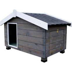 TK-Pet Mountain Caseta de Madera Gris para perros Clearance