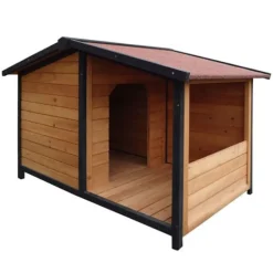 TK-Pet Rocky Caseta de Madera con Patio para perros Sale